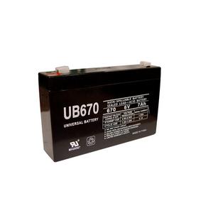 Universal Sealed AGM 6 Volt 7AH Battery (UB670)