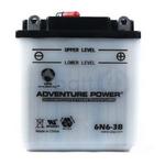 Adventure Power Sport 6 Volt 6AH Wet Battery (6N6-3B) with Acid Pack