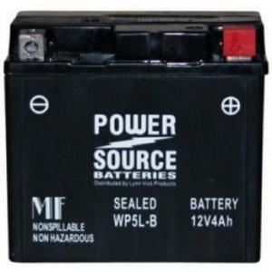 Power Source 12 Volt 4AH 80CCA Sealed AGM Battery (WP5L-BS)