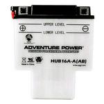 Adventure Power Sport 12 Volt 16AH Wet Battery (HUB16A-AB) with Acid Pack