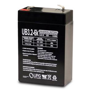 Universal Sealed AGM 6 Volt 3.2AH F1 Battery (UB632)